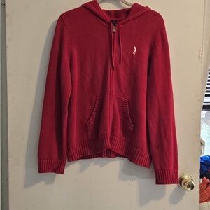 Izod Women's Red Hooded Sweater